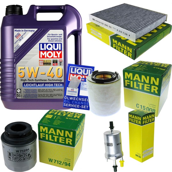 Inspektionskit Filter Liqui Moly ÖL 5L 5W-40 FüR Vw Polo 6R_ 1.2 Tsi Seat Ibiza-image