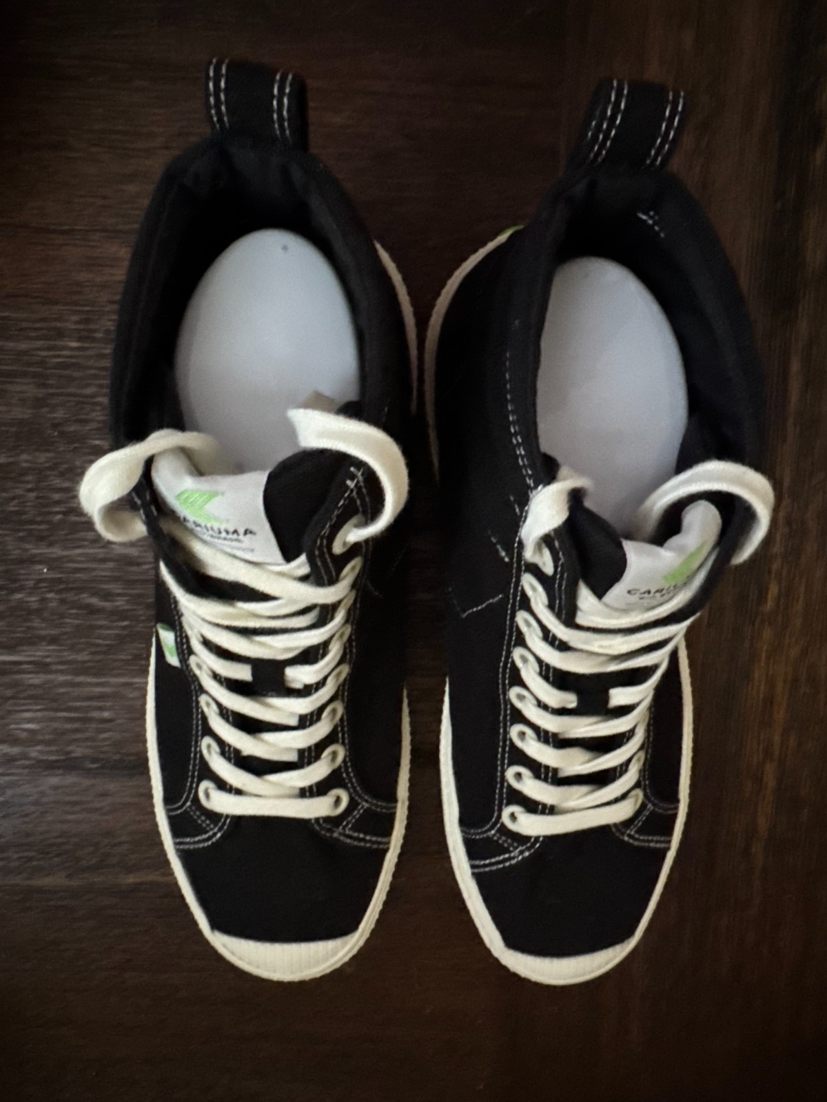 SAOLA Scarpe Cariuma OCA alte nere tela filo a contrasto uomo taglia 9 alte usate in ottime condizioni