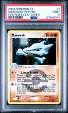 2004 POKEMON EX FIRE RED & LEAF GREEN #7 MAROWAK-REVERSE FOIL PSA 9