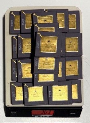 363 Grams Vintage Gold Ceramic IC Chips For Gold / Precious Metal Scrap ...