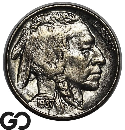 1937 Buffalo Nickel, Solid Gem BU++, Great Strike
