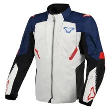 motorcycle jacket | Macna NOTCH waterproof red blue enduro adventure offroad