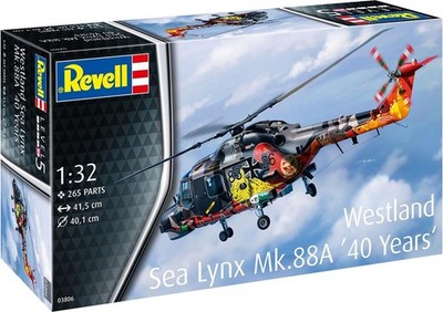 Revell 03806 Westland Sea Lynx MK.88 (40 Years Special Edition) 1:32 Scale Unbui