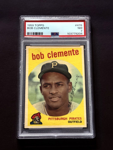 1959 Topps #478 Roberto Bob Clemente PSA 7