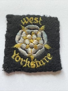 Early Vintage West Yorkshire District Boy Scouts Embroidered Felt Badge.