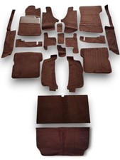 Teppichsatz Teppich für Mercedes SL107 R107/W107 Gummi Absatzschoner Braun. Teppichsatz Teppich für Mercedes SL107 R107/W107 Gummi Absatzschoner Braun.