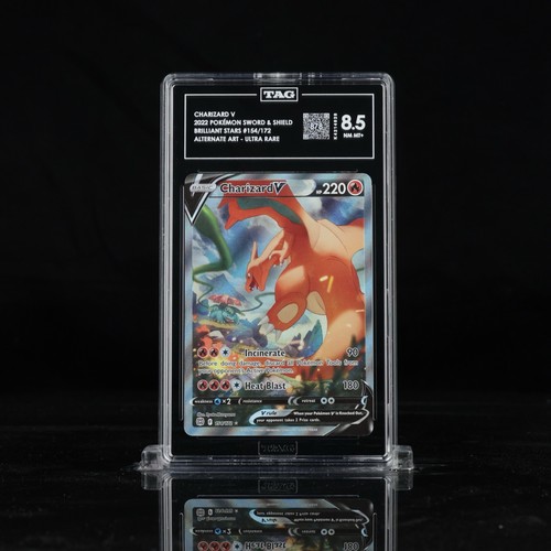 Pokémon TCG Charizard V 154/172 Brilliant Stars Alt Full Art Holo TAG 8.5 EN