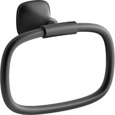 KOHLER Rill Matte Black Wall mount Single Towel Ring