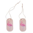 50pcs Hawaii Gift Hanging Tag Creative Flamingo Pattern Present Gift Labels