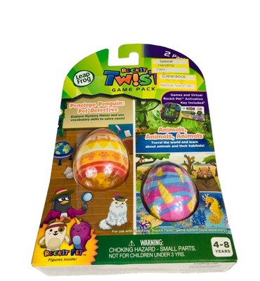 NEW Leap Frog RockIt Twist Penelope Penguin Pet Detective & Animals Game 2 Pack