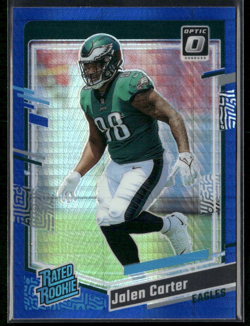 2023 Panini Donruss Optic - Rated Rookie Jalen Carter #281 Blue Hyper Prizm (RC)