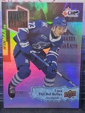 22-23 Upper Deck CHL Luca Del Bel Belluz Future Heroes 🌈🌈🌈 Red Variant #/99