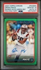 DRAKE MAYE 2024 TOPPS CHROME ROOKIE AUTO GREEN /99 REFRACTOR RC PSA 10 Q4244