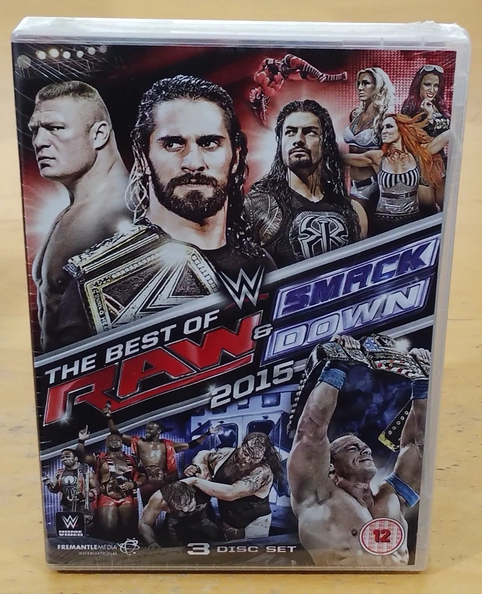 WWE The Best Of RAW & Smackdown 2015 DVD 3 Disc Set New & Sealed Wrestling PAL