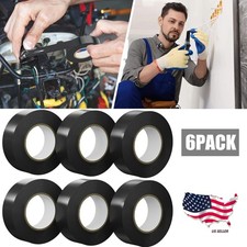 6  Black Electrical Tape 33 Ft Waterproof Electric Tape Black High Temperat USA