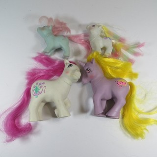 4x My little Pony Figuren G1 bespielt (A)