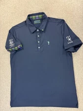 William Murray Classic Solid Short Sleeve Golf Polo Shirt (Men's Large) Blue