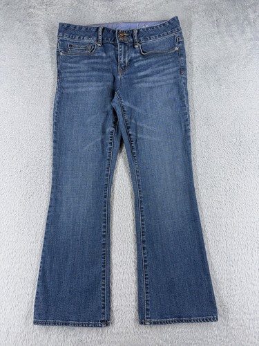 GAP Hose Damen 6 Blau Denim Jeans Bootcut Perfect Boot Low Rise Baumwolle 30x28