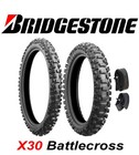 BRIDGESTONE X30 BATTLECROSS 70/100-19 & 90/100-16 TIRE SET KAWASAKI BIG-WHEEL