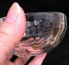3 inch Faceted Crystal Bowl with Gift Box for rings, tea light holder etc.