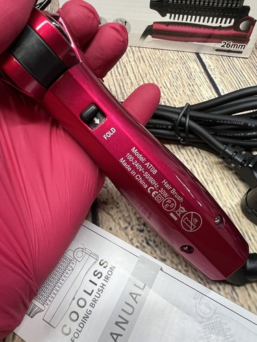 Heißhaarbürste Ionen Lockenstab Verwicklungsfrei Turmalin Keramikstab klappbar - Bild 20 von 24