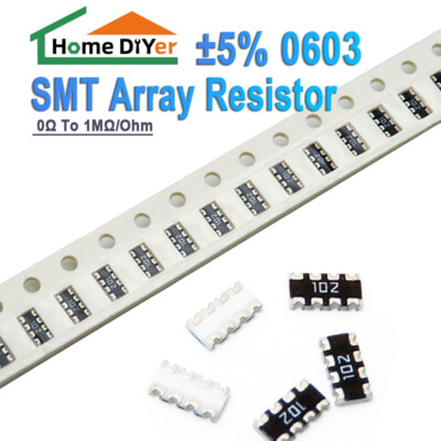 #ad SMD SMT Array Resistor 1206 0603*4 8P ±5% Network Resistance 0Ω To 1MΩ Ohm $21.38