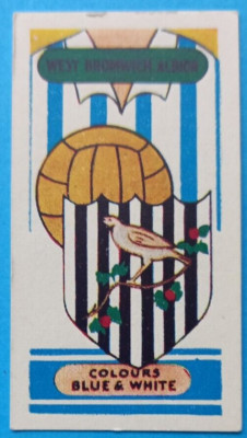 WEST BROMWICH ALBION FUSSBALLVEREINE & ABZEICHEN VON LAMBERTS OF NORWICH 1958 Nr. 1