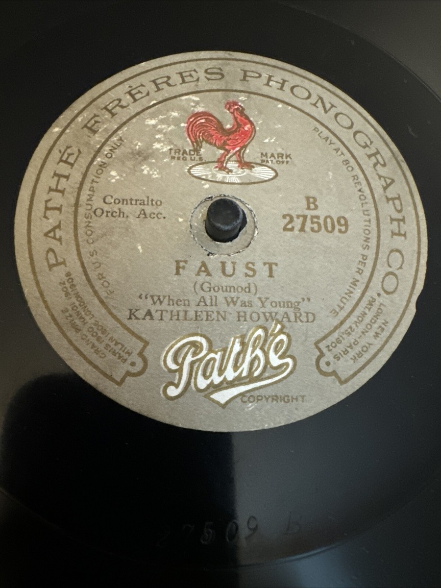 10.5” Pathe Freres 78 RPM Kathleen Howard Paul Althouse - Il 10.5” Pathe Freres 78 RPM Kathleen Howard Paul Althouse - Il