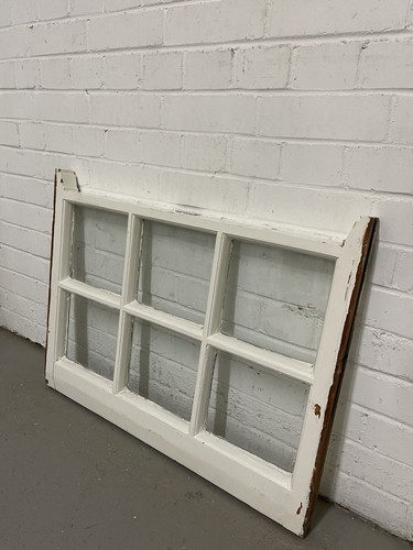 Pair Reclaimed Georgian 6 Panel Wooden Panel Sash Window 770 x 545 770 x 590mm - Picture 11 of 13