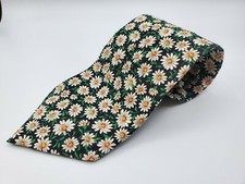 Tango By Max Raab Tie 100 Cotton Multi-Color Squares Geometric L 57  W 3 3/4  