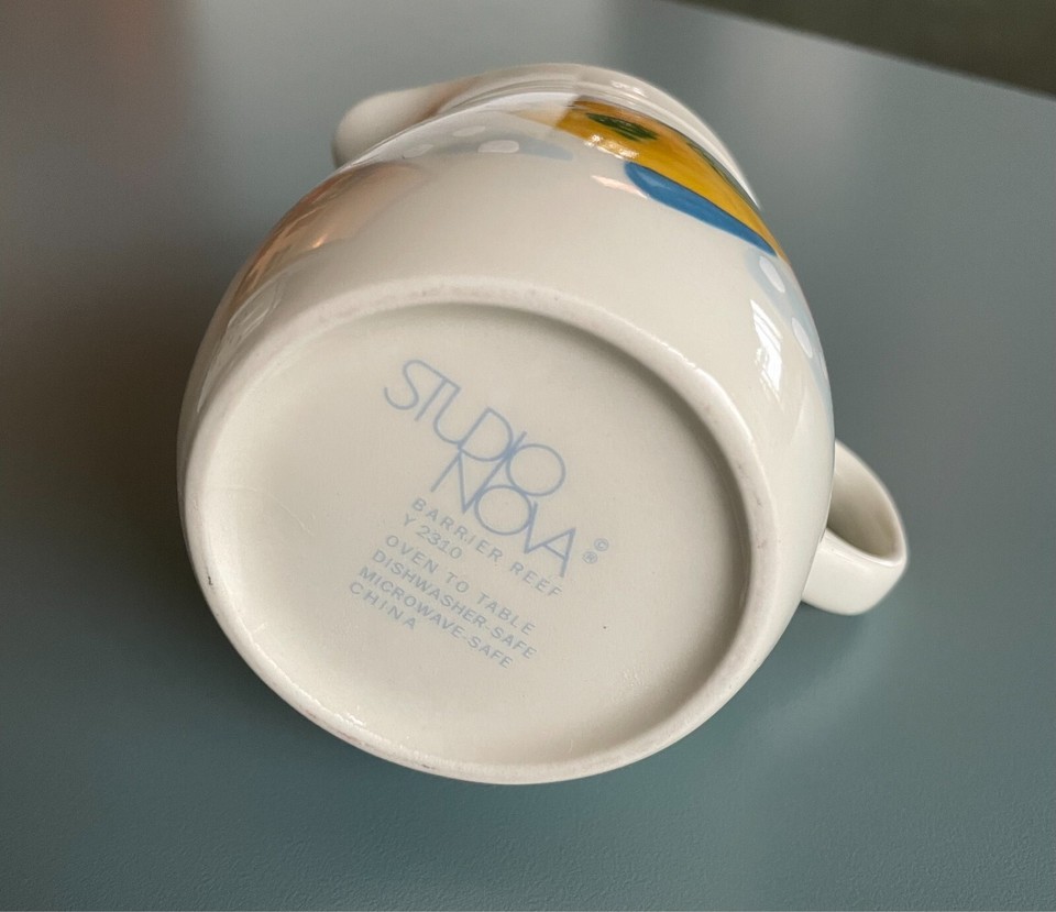 Studio Nova Barrier Reef Fish Ceramic Creamer / Small Pitcher | eBay