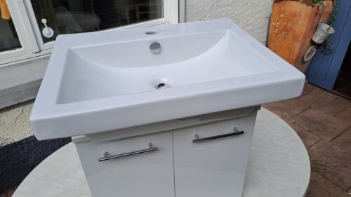 Waschtisch mit Unterschrank 50/60/80cm Waschbeckenunterschrank Matt/Hochglanz - Bild 1 von 5