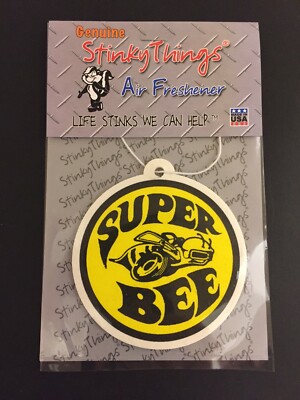 YELLOW DODGE SUPER BEE AIR FRESHENER *BUY 5, GET 1 FREE ! hemi vintage mopar 