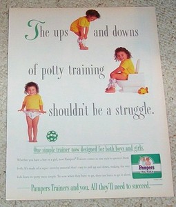 pampers girl print diapers
