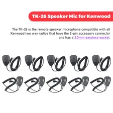 10PC TK-26 Speaker Microphone mic For Kenwood TK2312 TK3312 TK2360 TK3360 Radio