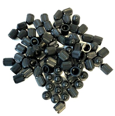 100 PCS PLASTIC AUTO PARTS TRUCK MOTORCYCLE TIRE STEM BLACK AIR VALVE CAPS COVER