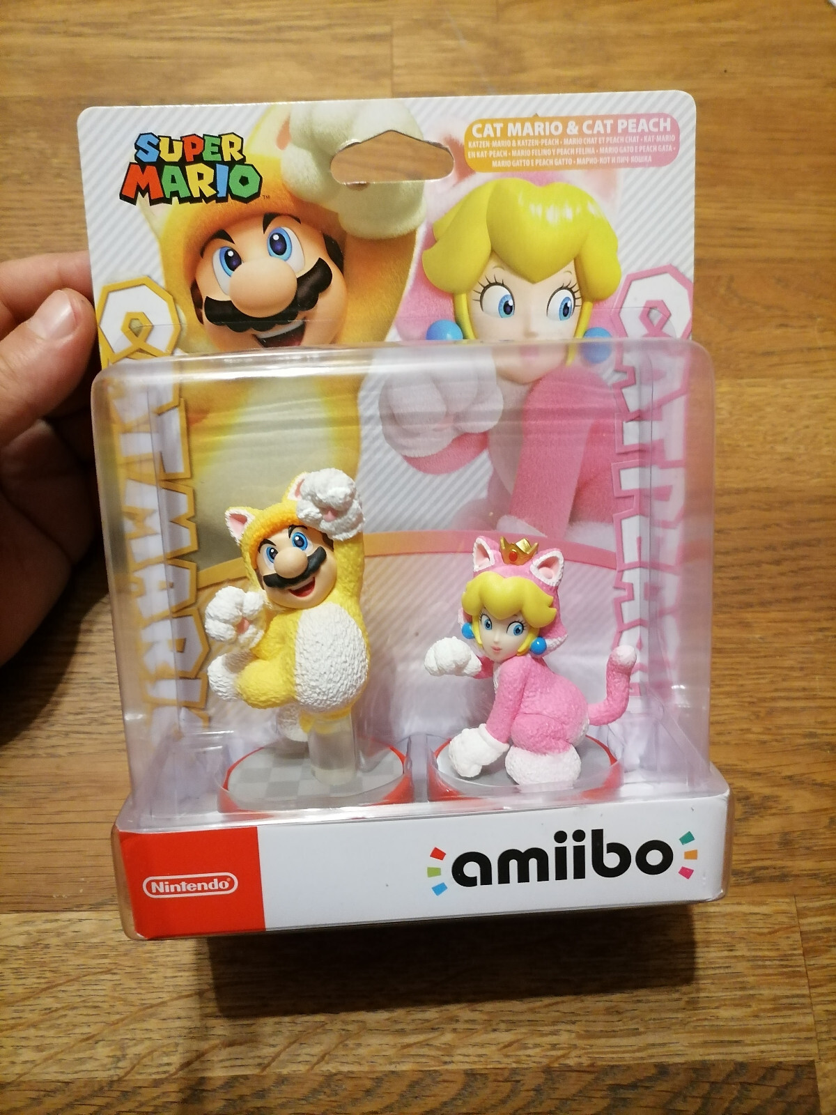 Amiibo figurine Mario Chat et Peach statuette de collection PVC