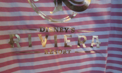 New Disney Parks Riviera Resort Striped Tee XL Cotton Spandex Bust 42 Length 23 - Picture 4 of 6
