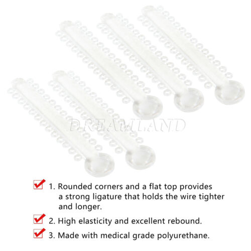 1040 Stck. Ligaturkrawatte Zahnkieferorthopädie Ring Elastisch Latexbänder 45 Farben - Bild 118 von 496