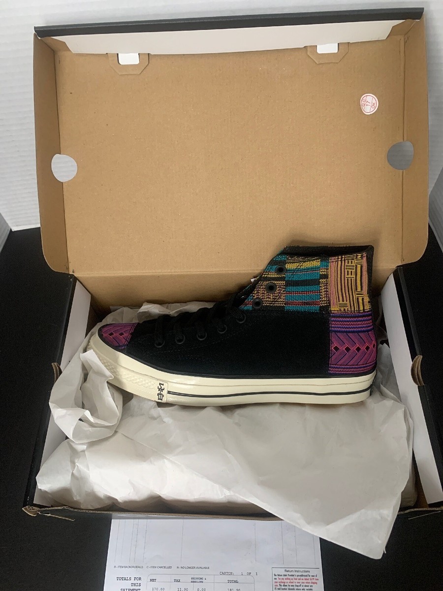 Size 10.5M/12.5W Converse Chuck‎ 70 BHM Patchwork Hi Black Unisex Shoes 165556C Size 10.5M/12.5W Converse Chuck 70 BHM Patchwork Hi Black  main image 4