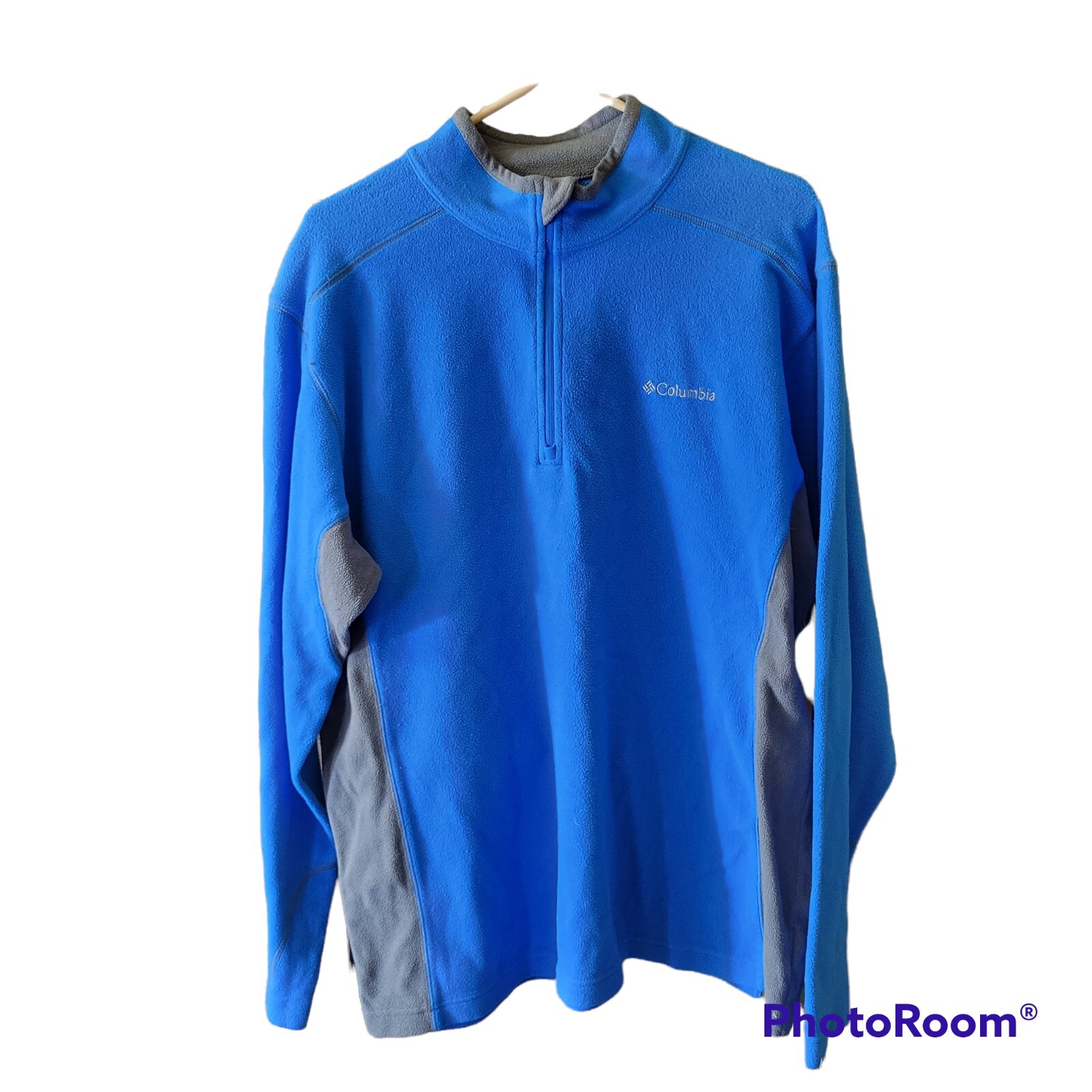 Blue Large Columbia Fleece Pullover 1/4 Zip Gem