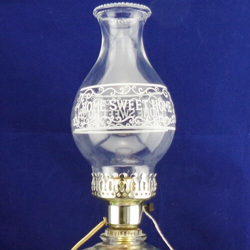 Converted Antique Kerosene Lamp w/Hurricane Globe (Now Electric) eBay