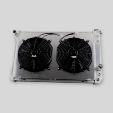 4 Row For 82-92 Chevy Camaro Firebird 3.1 5.0 5.7L Aluminum Radiator Shroud Fans