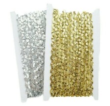 Metallic Sequin Braided Trimming For Bridal 10 Metre 5mm Sewing Wedding Craft UK