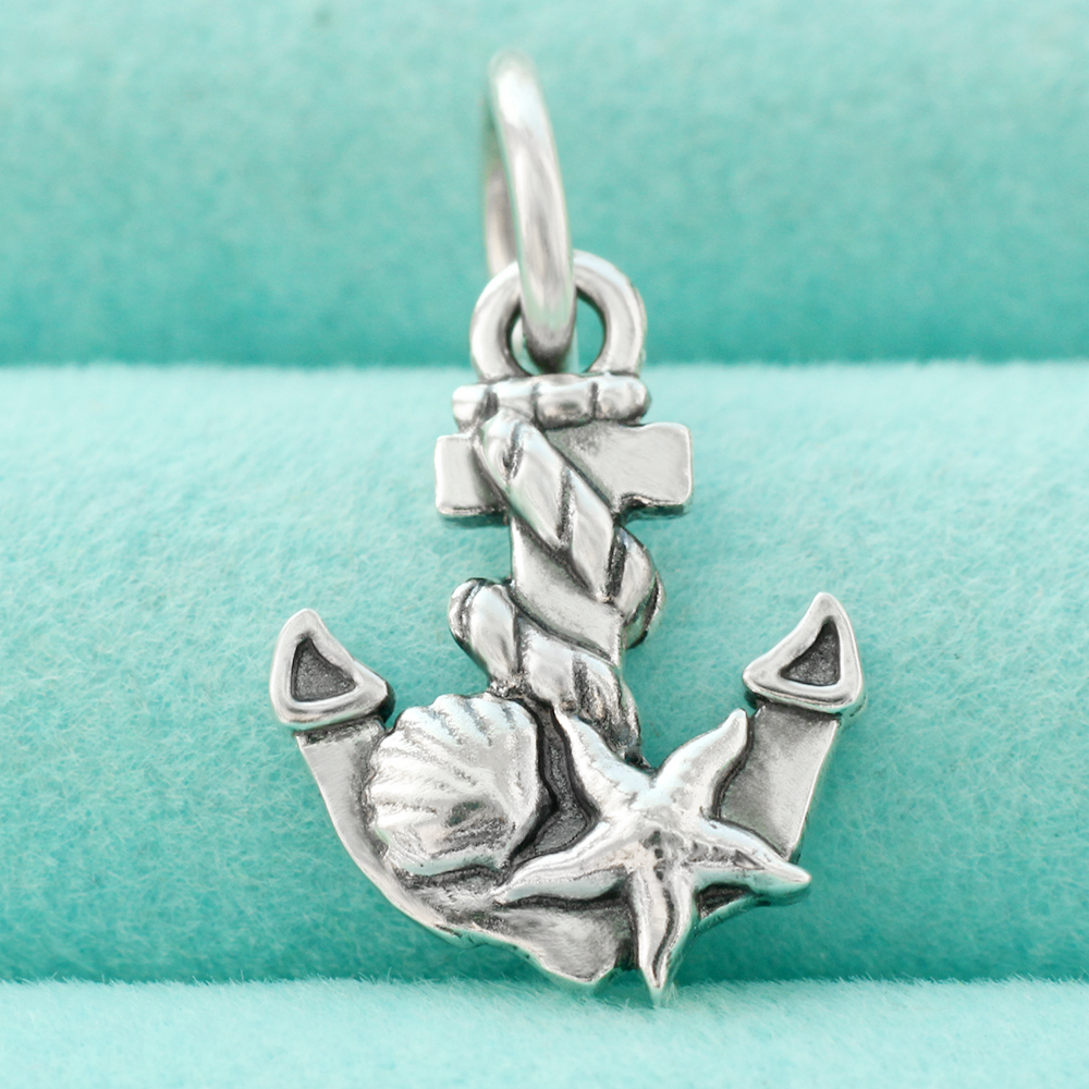 925 Sterling Silver Anchor Pendant Charm Ocean Sea Life Beach Summer Dangle