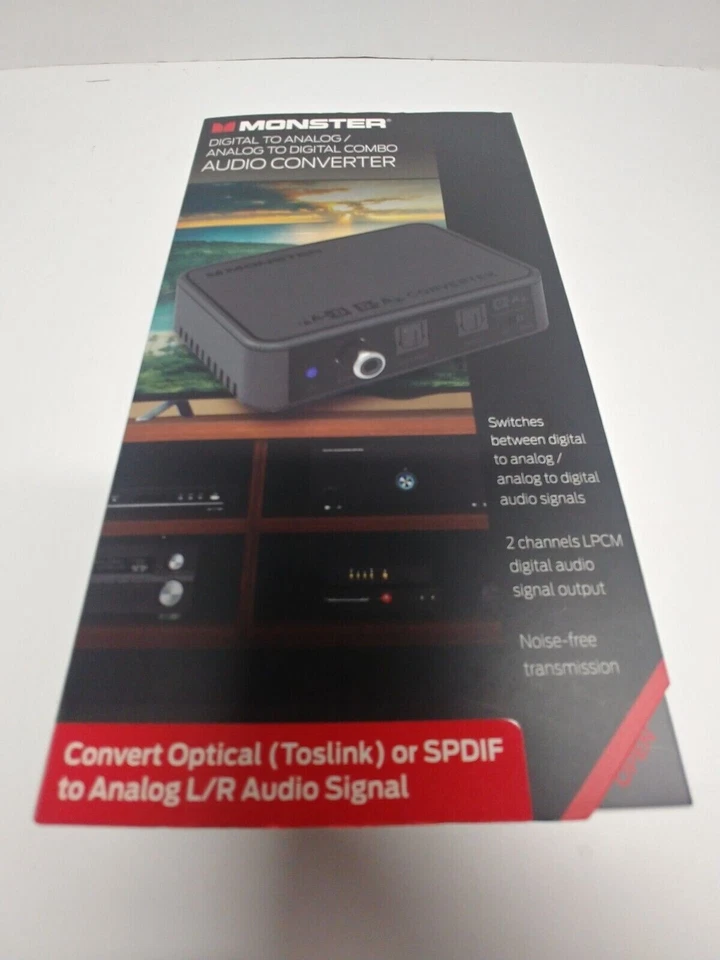 Monster MAD1-1007-BLK Digital/Analog /Analog To Digital Audio Converter New! - Image 3 of 3