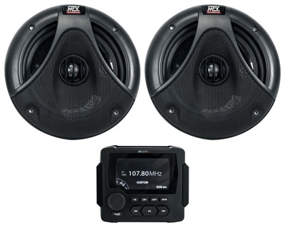 MB Quart GMR-LED Marine Bluetooth/Weather Band Receiver+(2) MTX 6.5'' Speakers