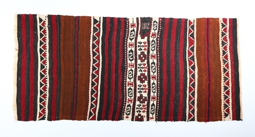 Vintage Turkish Kilim, Bohemian Handwoven Tribal Striped designHome Decor Kilim - Picture 2 of 11