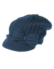 GYMBOREE WE HAVE ARRIVED NAVY CABLE BOW BILL SWEATER HAT 0 3 6 12 18 NWT