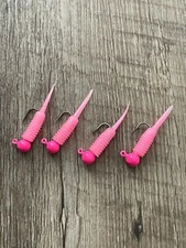 Spike Jigs, 1" Bubble Gum, 1/32 oz. Jig, #8 Hook, 4/Pk